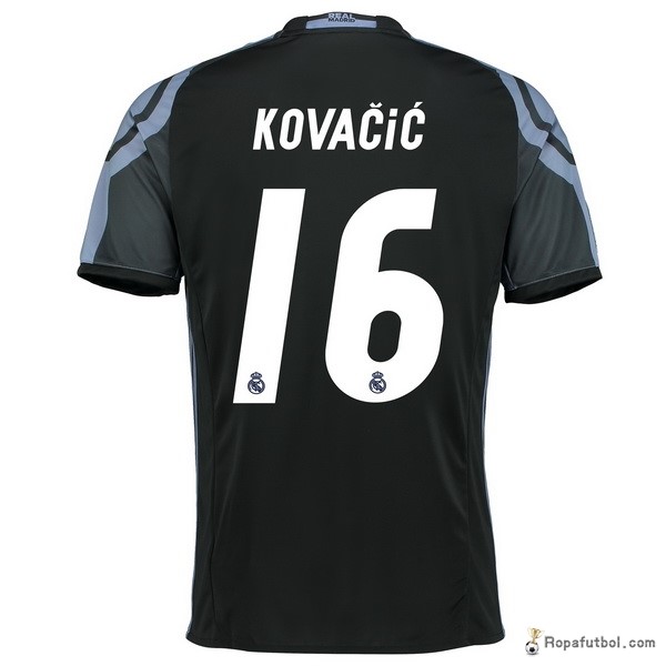 Camiseta Real Madrid Replica Tercera Ropa Kovacic 2016/17 Negro
